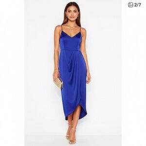 Express Royal Blue High Low Dress